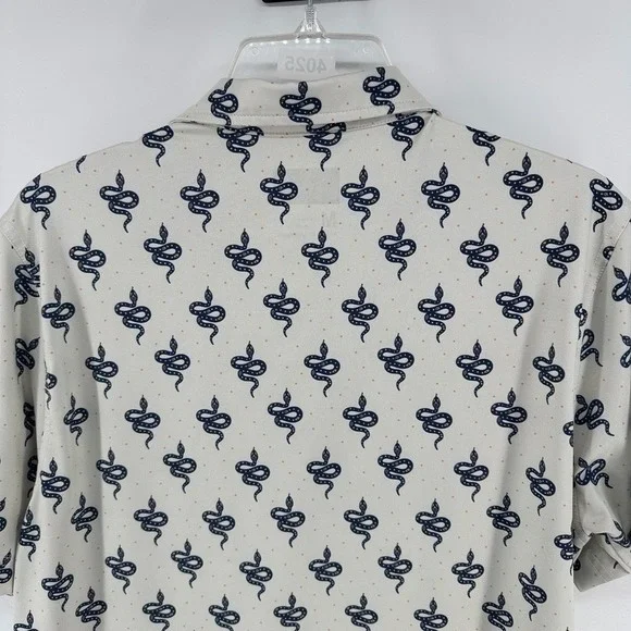 Waggle Performance Golf Shirt Mens MEDIUM Moisture Wicking Poly Spandex Stretch - Picture 9 of 10